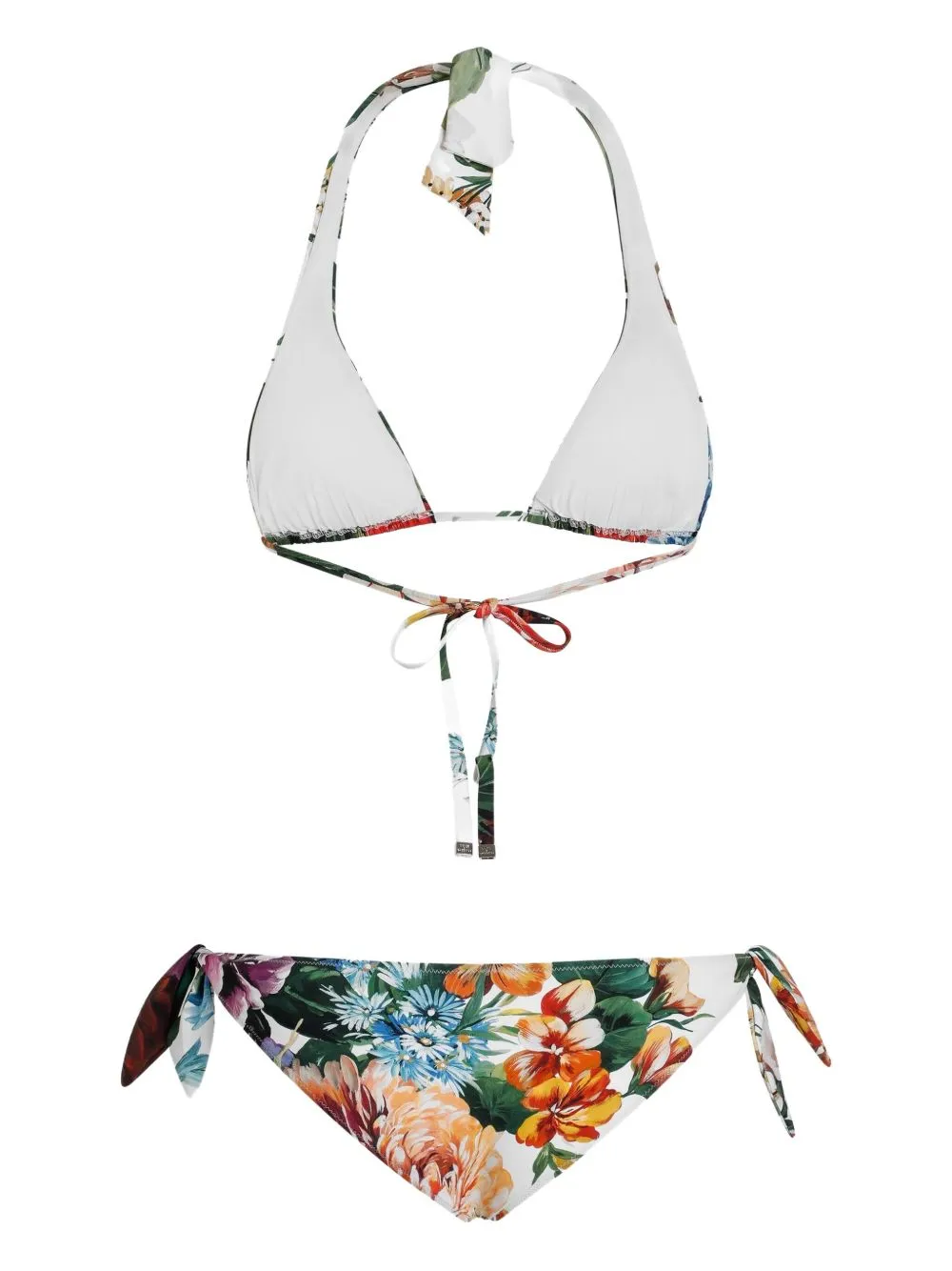Floral Motif Two-Piece Swimsuit