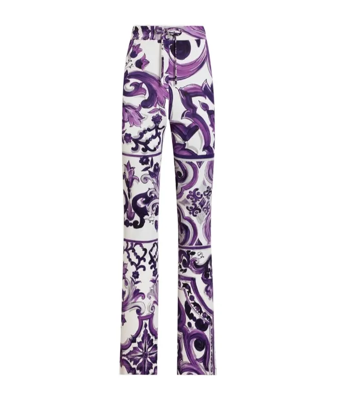 Majolica Printed Flared Trousers