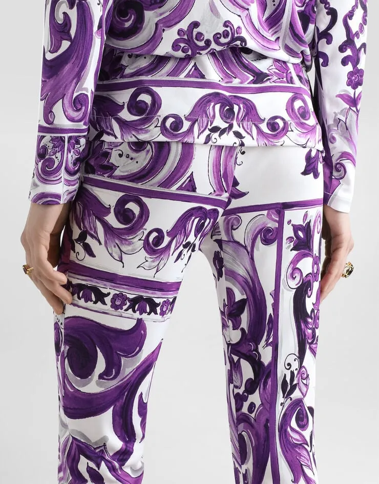 Majolica Printed Flared Trousers