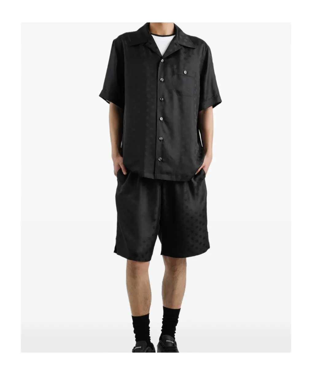 Monogram Jacquard Short-Sleeved Shirt