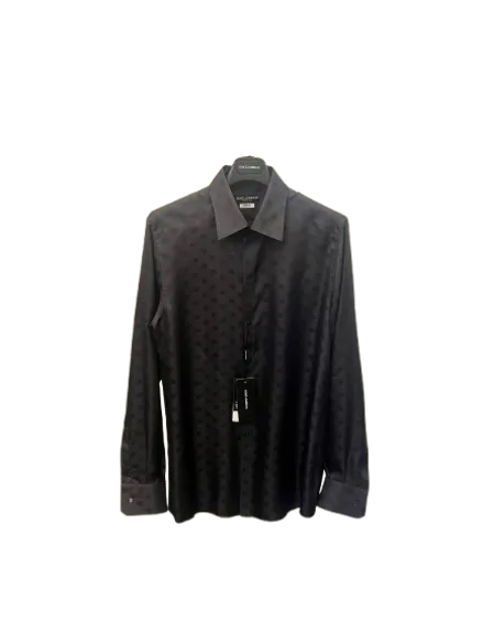 Logo-Pattern Silk Shirt