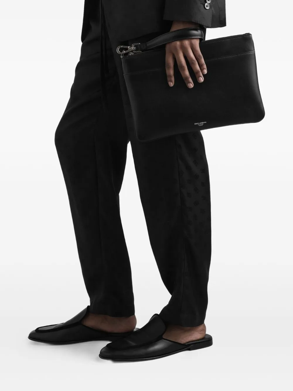 Wrist Strap Zipped Clutch Bag