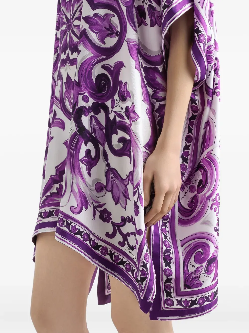 Graphic Printed Flared Hem Mini Dress