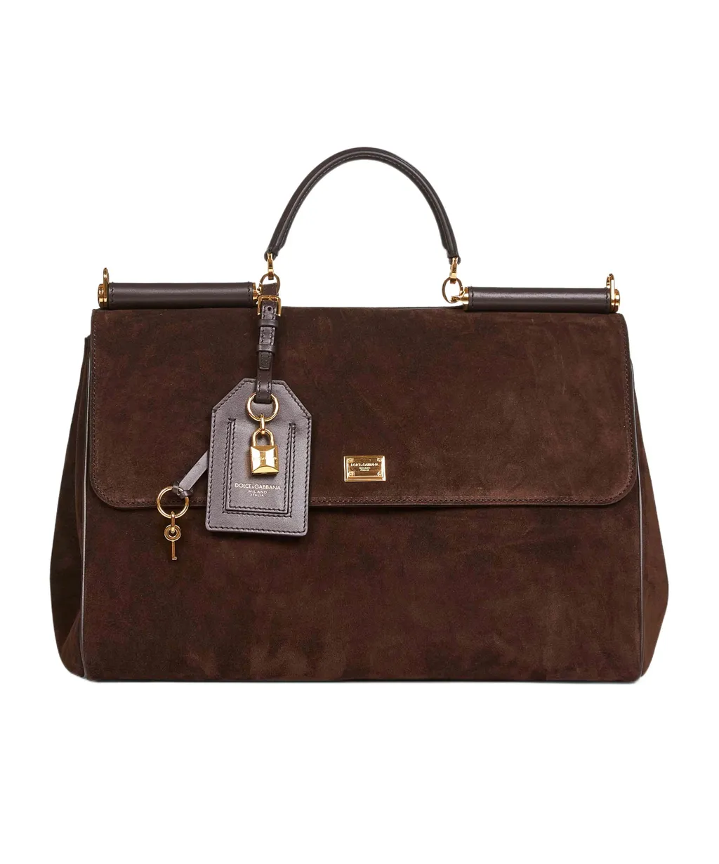 Logo Tag Top Handle Bag