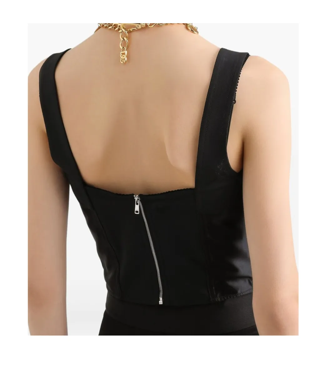Sweetheart Neck Cropped Top