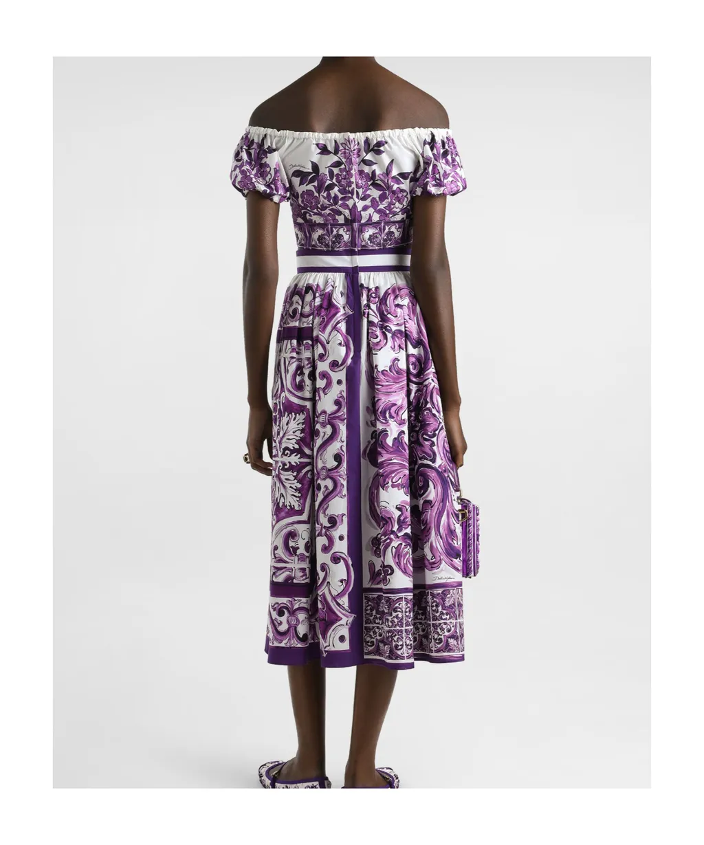 Majolica Printed Poplin Top