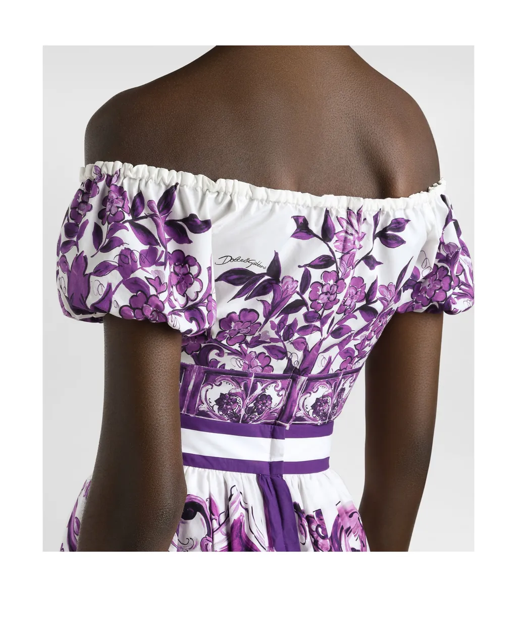 Majolica Printed Poplin Top