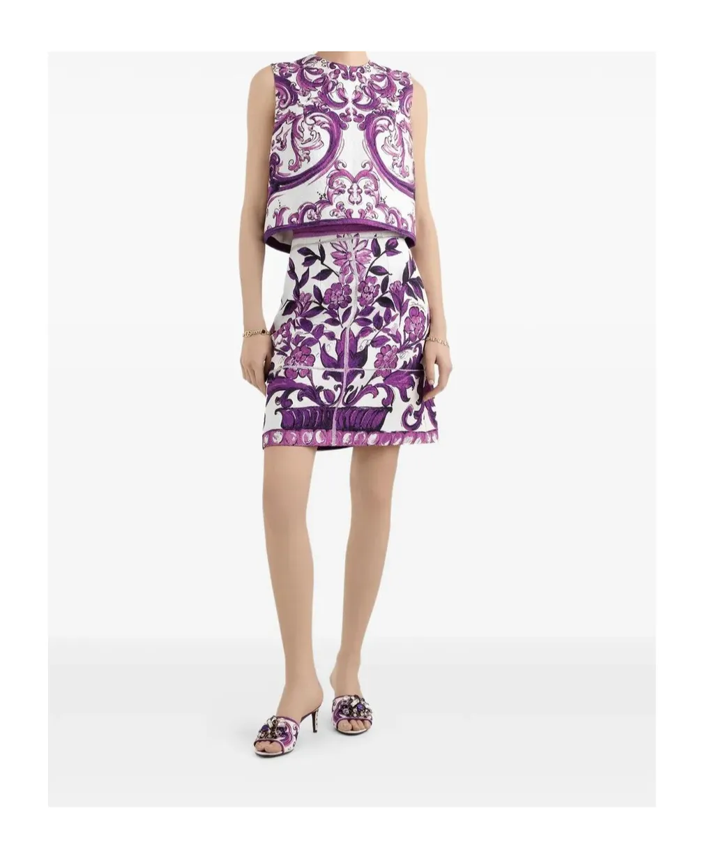 Majolica-Print Skirt
