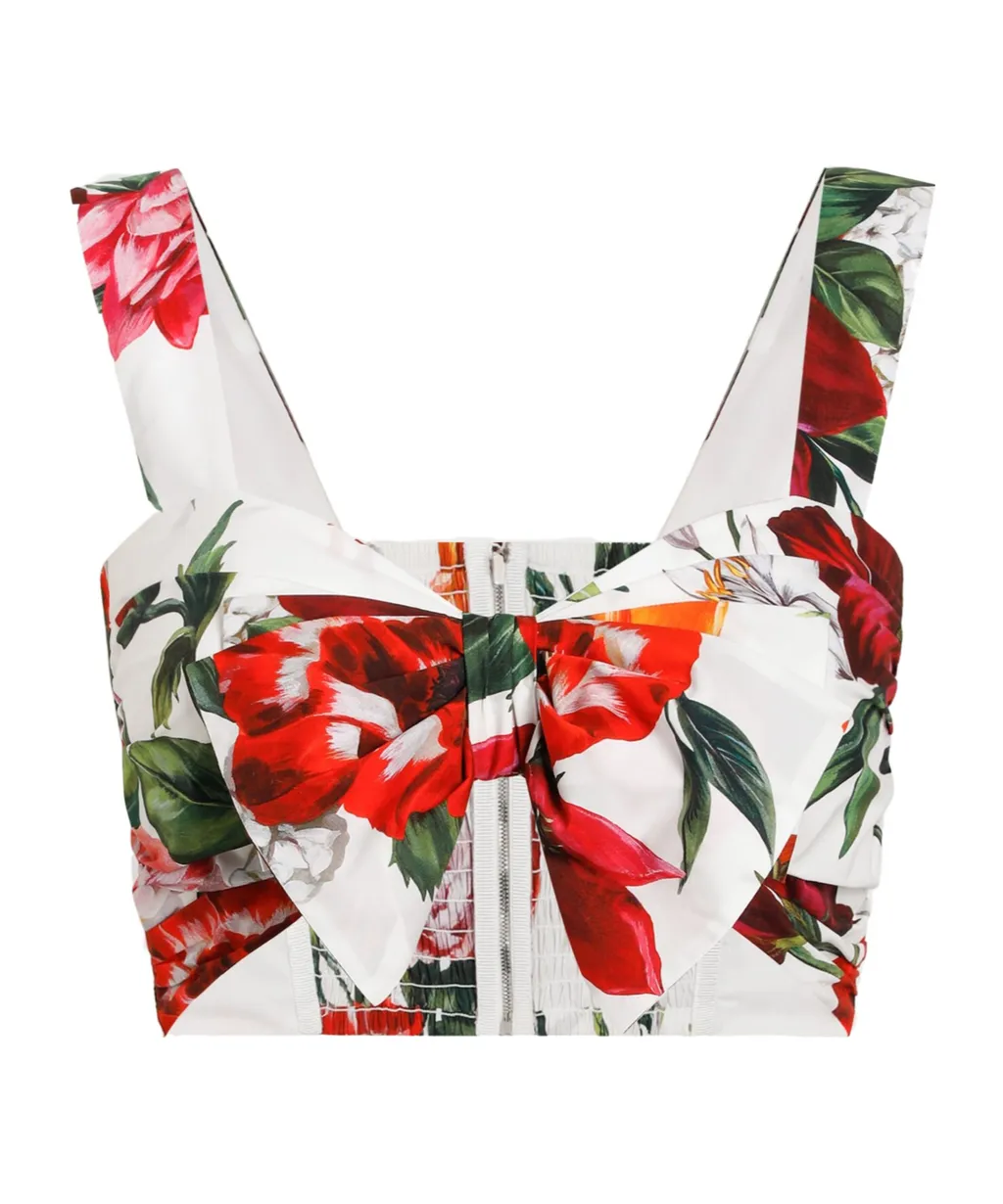 Floral-Print Crop Top
