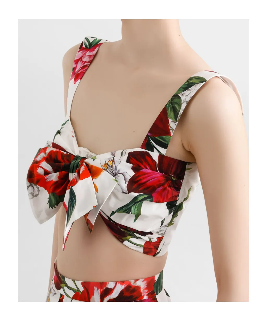 Floral-Print Crop Top