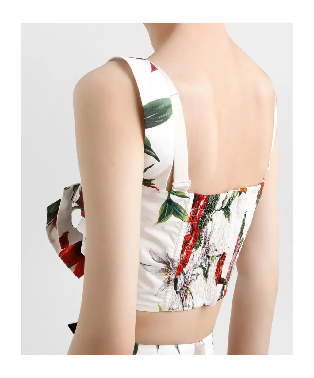 Floral-Print Crop Top