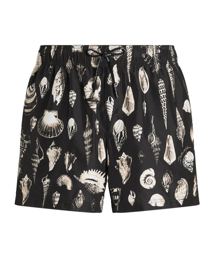 Shell-Print Swim Shorts