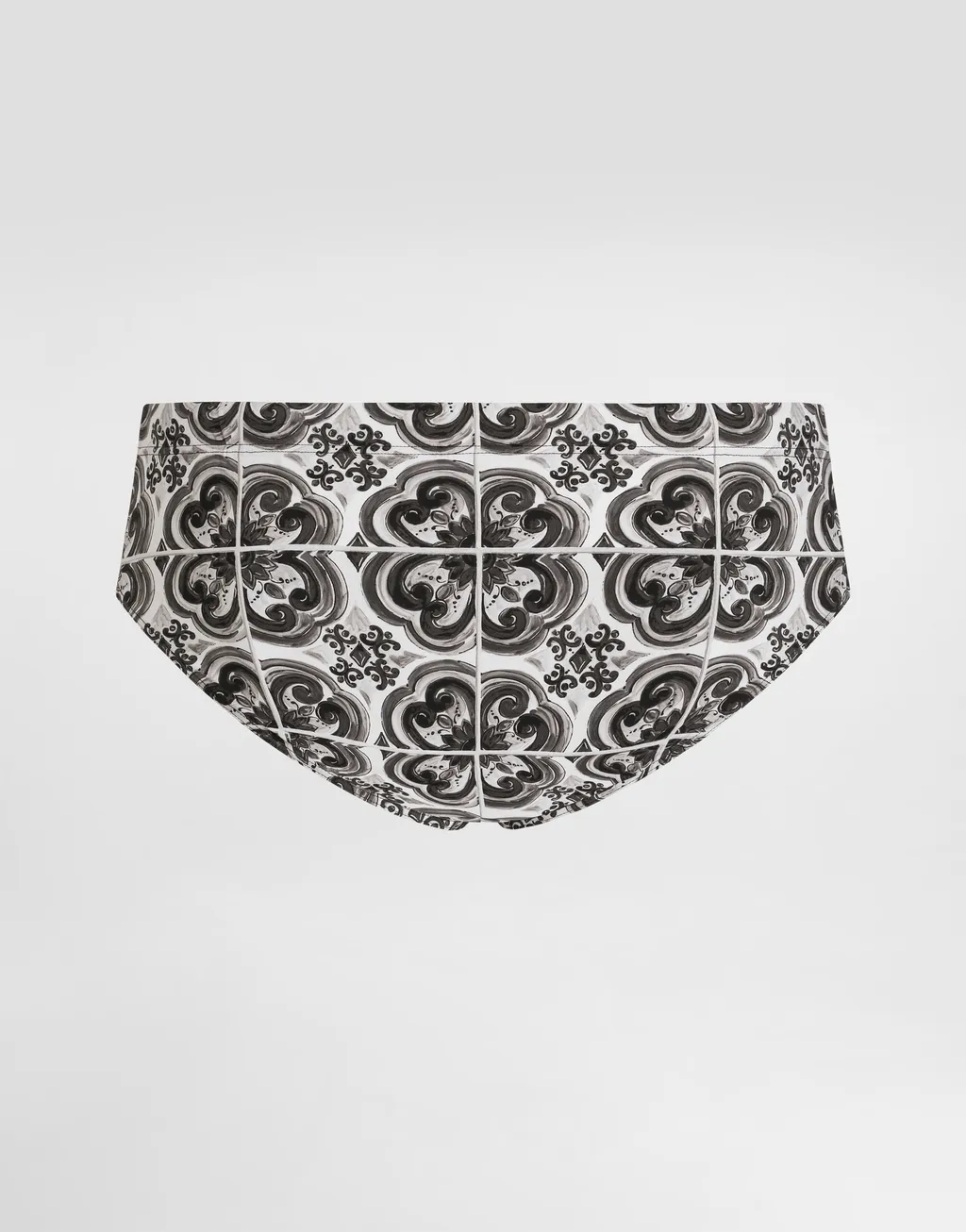 Graphic Printed Drawstring Swim Trunks