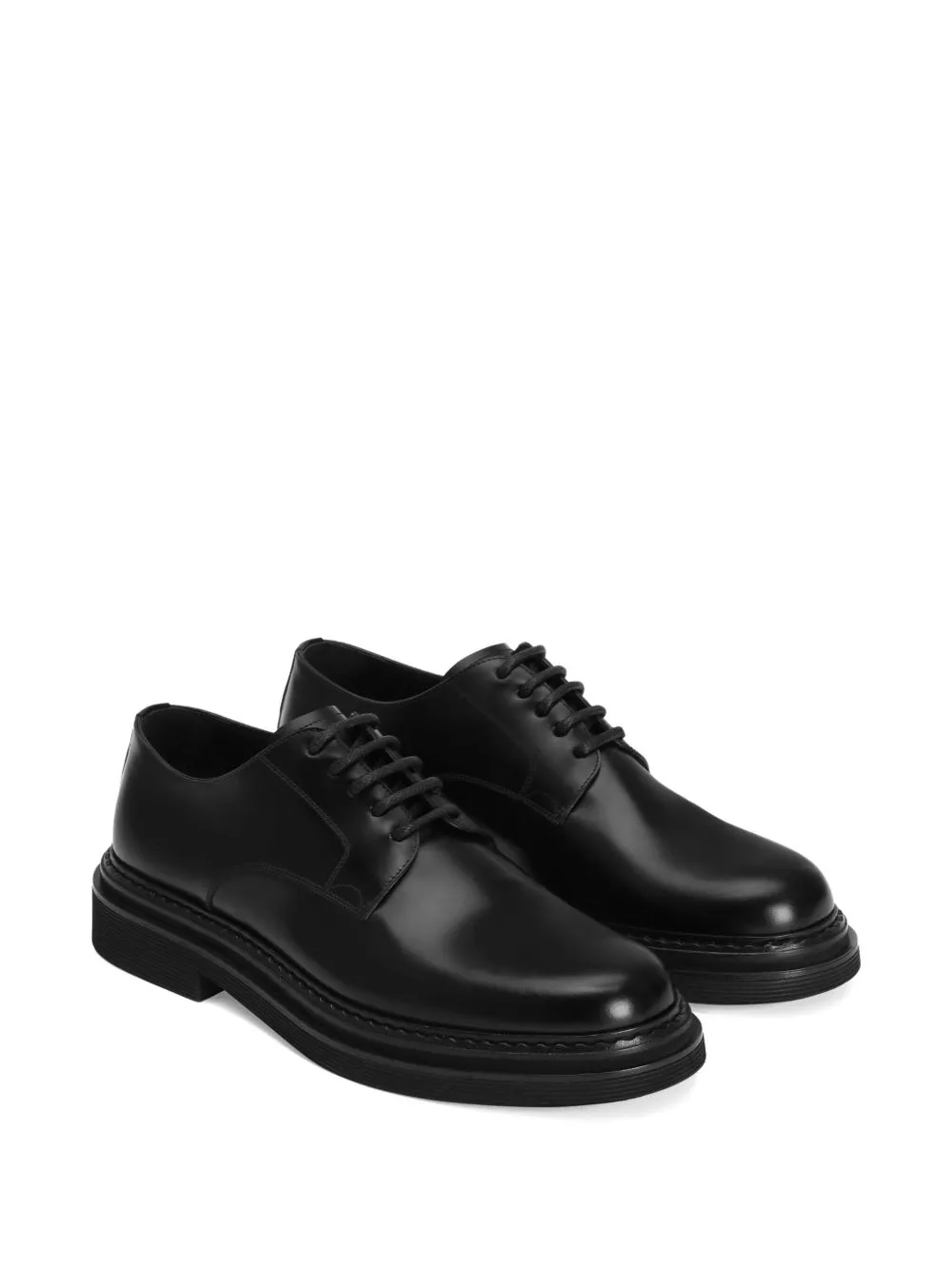 Round Toe Lace-Up Derby Shoes