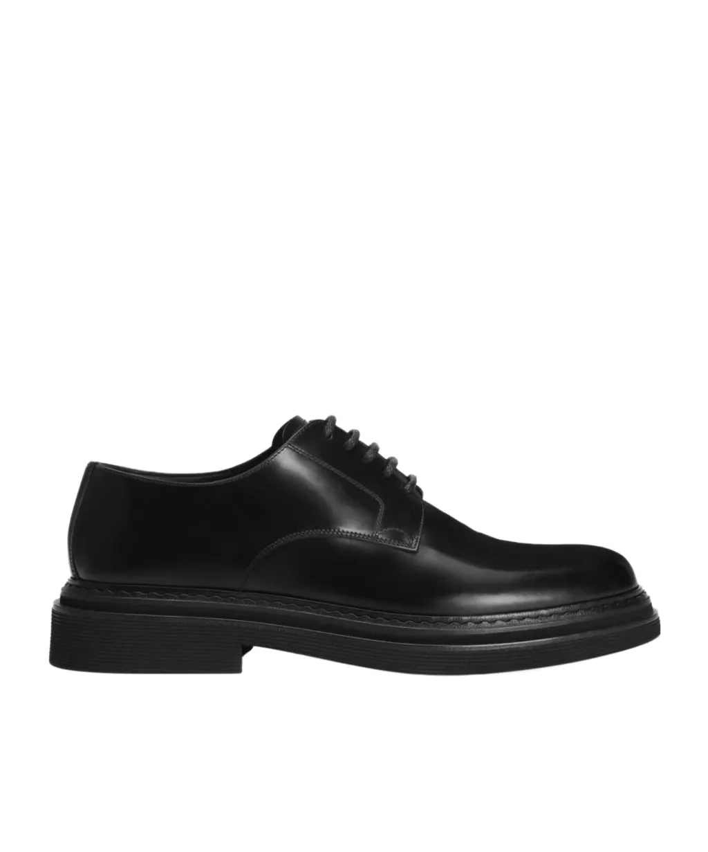 Round Toe Lace-Up Derby Shoes