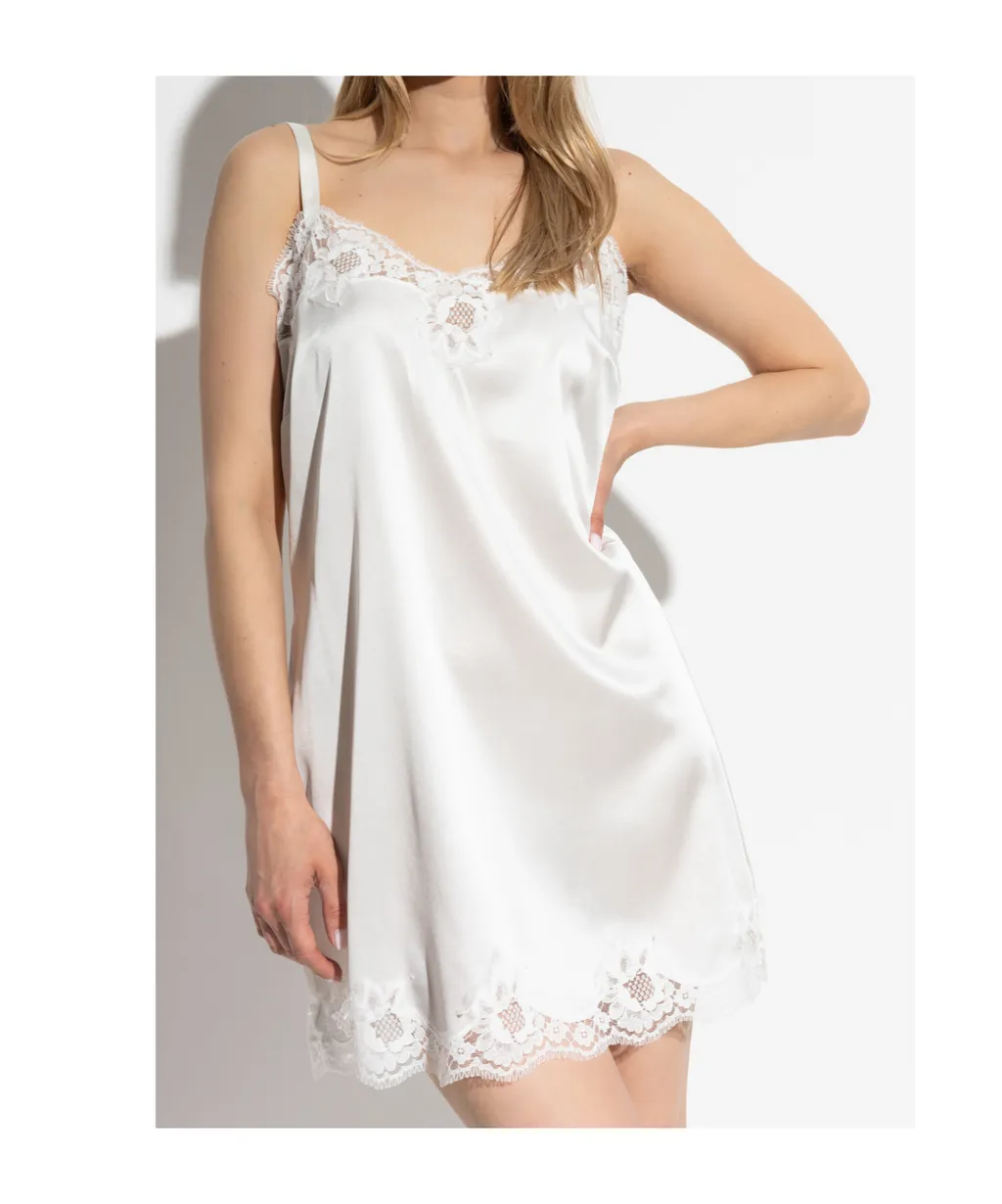 Lace Trimming Mini Dress