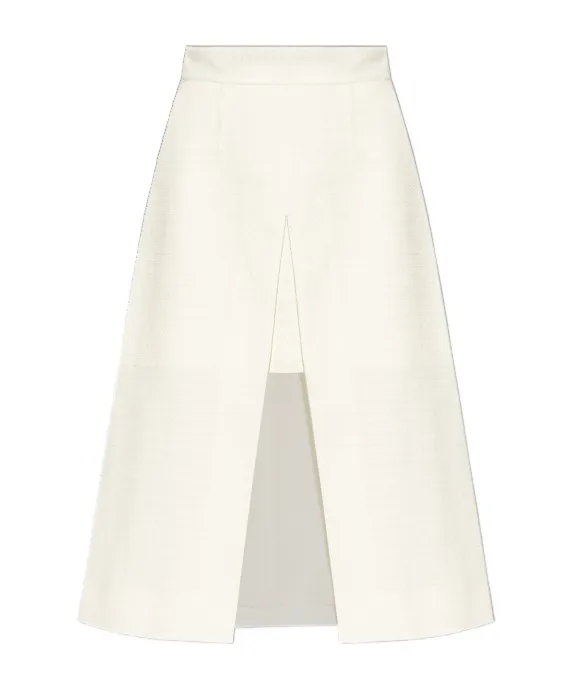 Front Slit Midi Skirt
