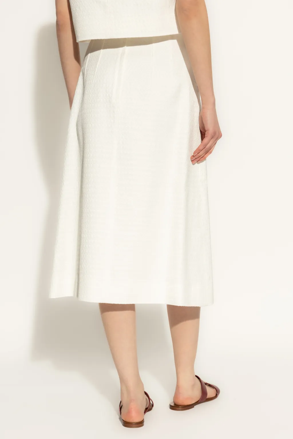 Front Slit Midi Skirt