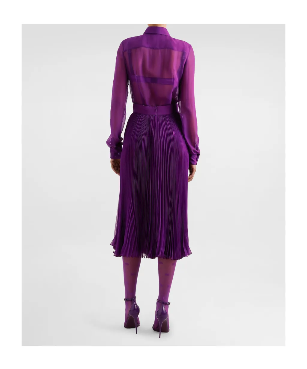 Long-Sleeved Chiffon Shirt
