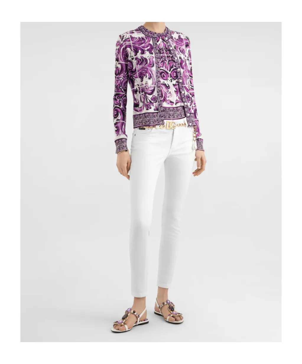 Majolica Printed Cardigan