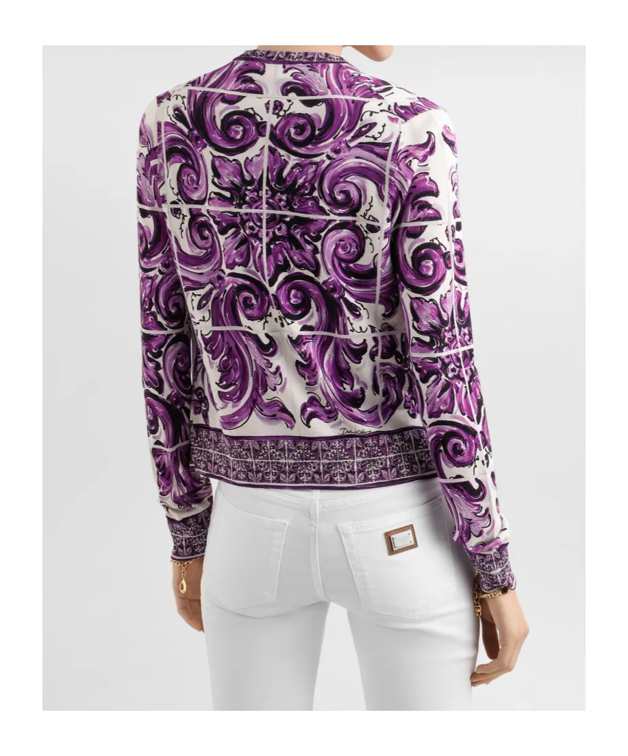 Majolica Printed Cardigan