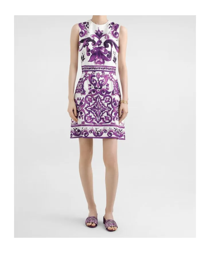 Majolica Printed Sleeveless Dress