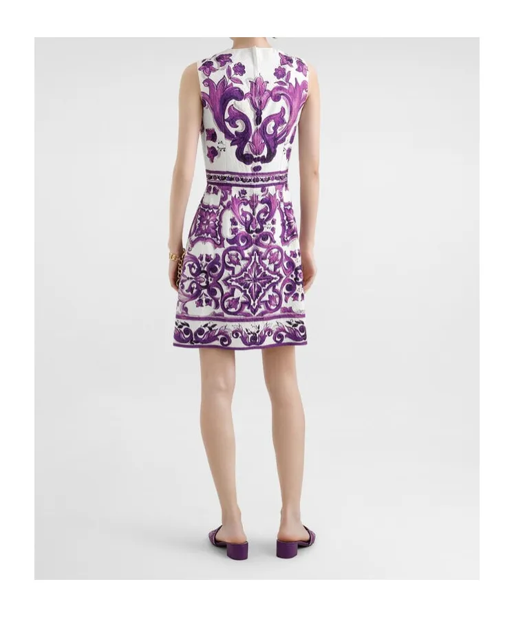 Majolica Printed Sleeveless Dress