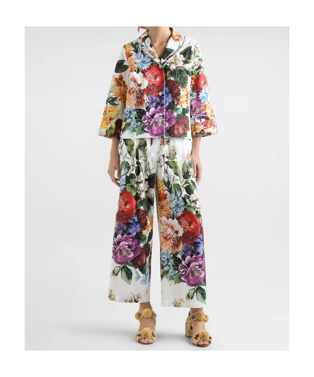 Floral Printed Cropped Trousers