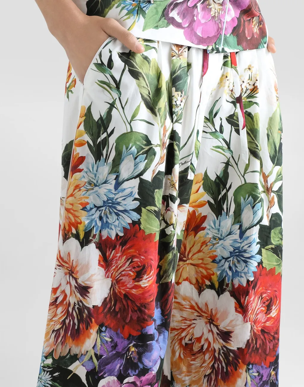 Floral Printed Cropped Trousers
