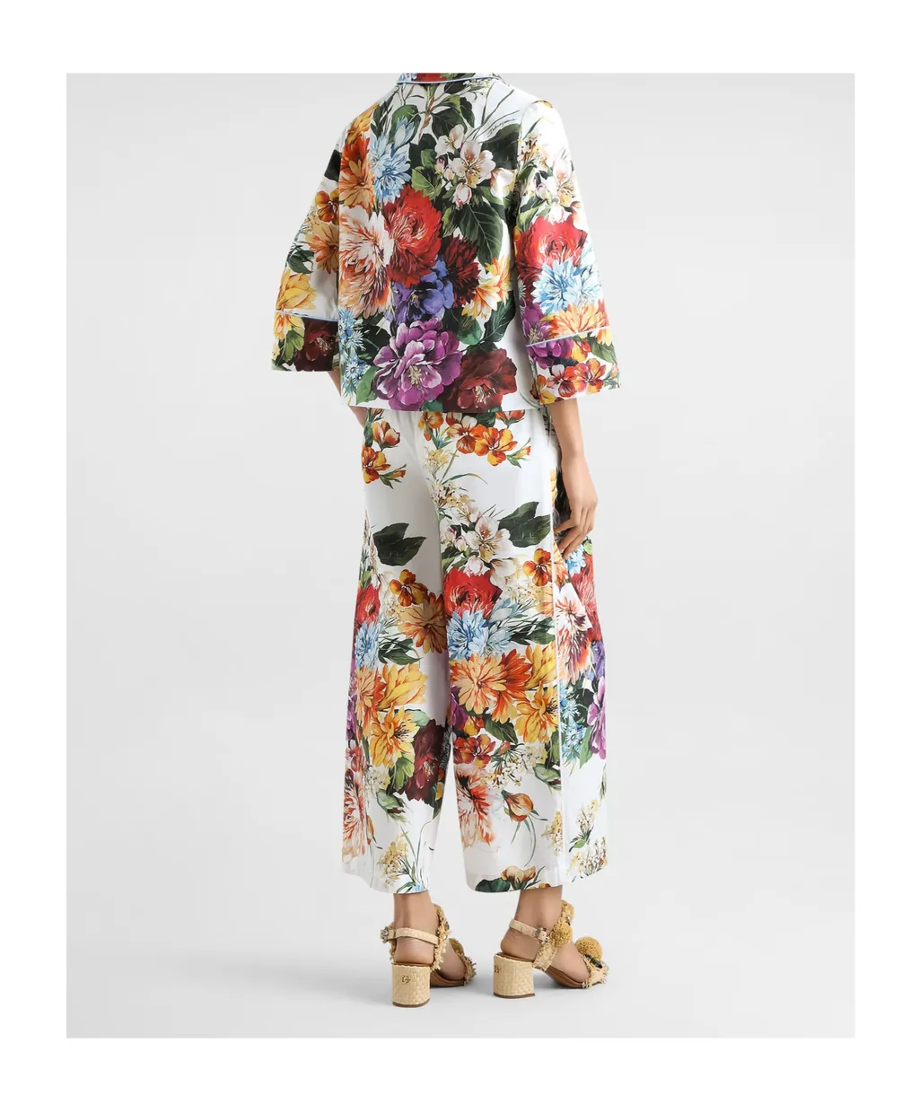 Floral Printed Cropped Trousers