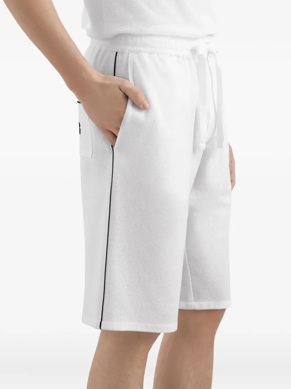 Contrast-Trim Track Shorts
