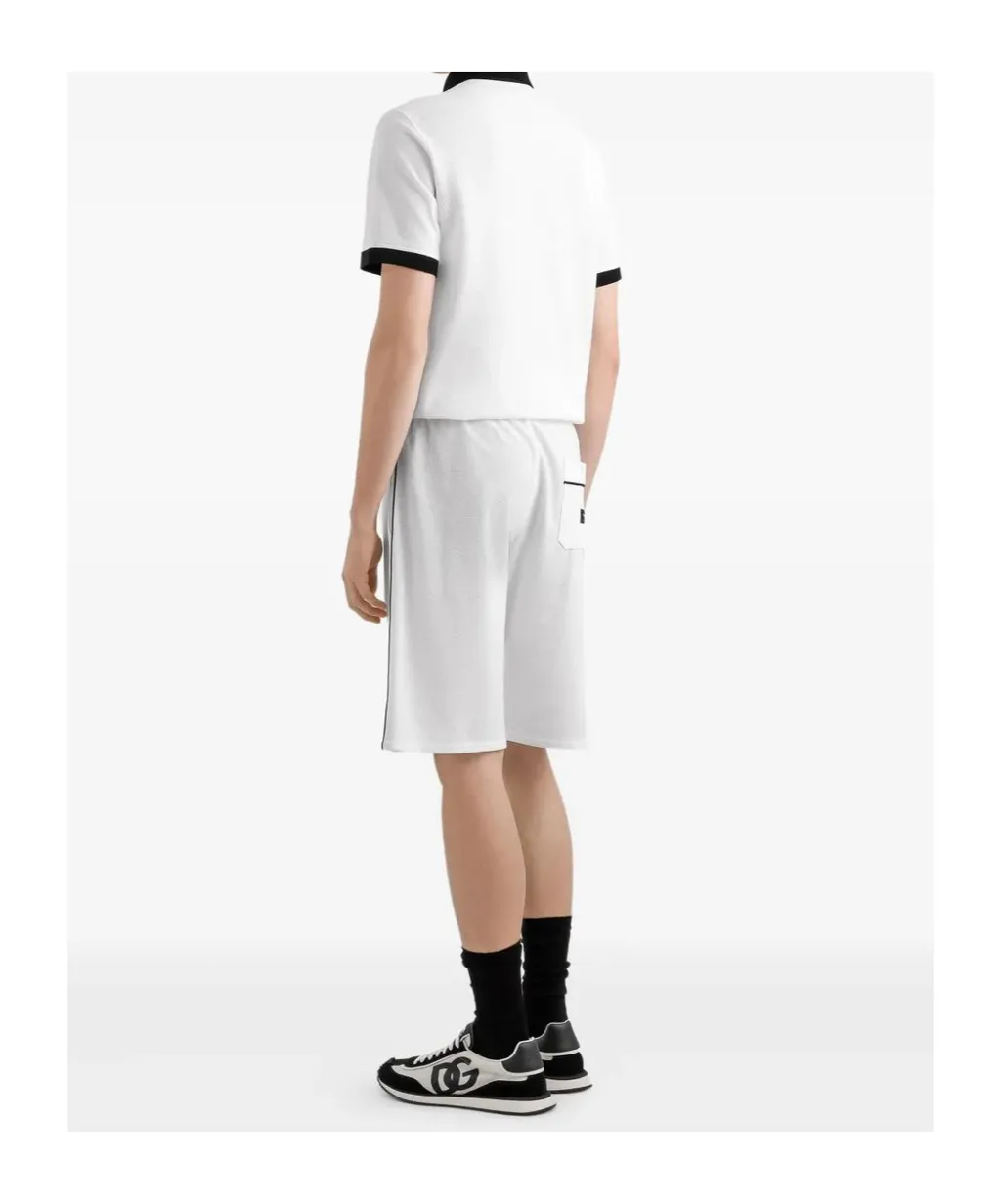 Contrast-Trim Track Shorts
