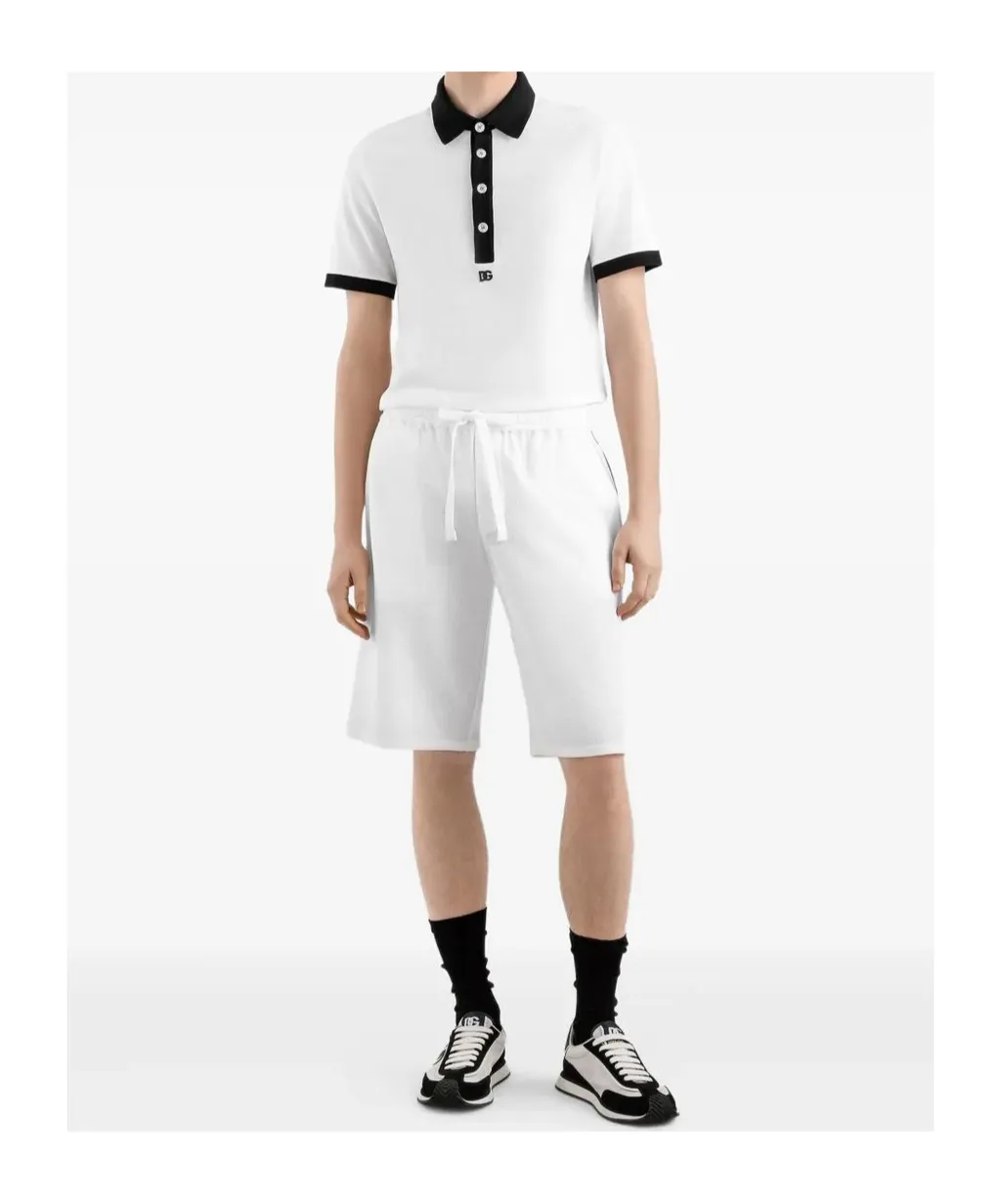 Contrast-Trim Track Shorts