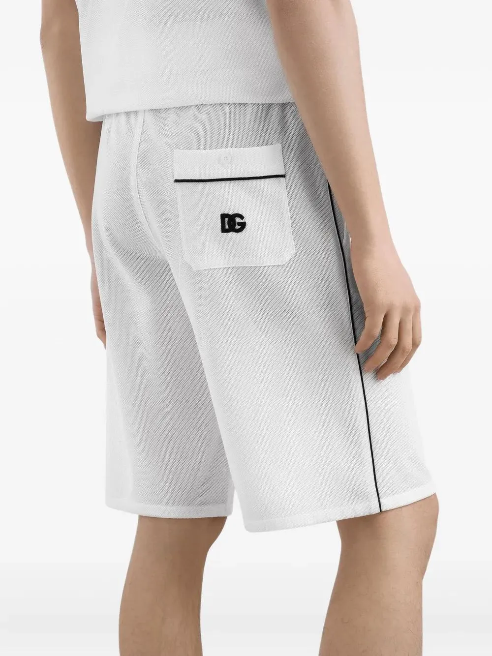 Contrast-Trim Track Shorts