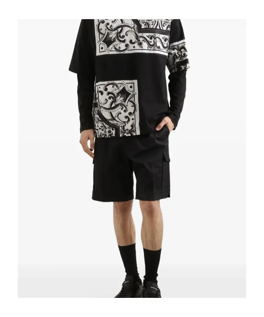 Pleated Cargo Shorts