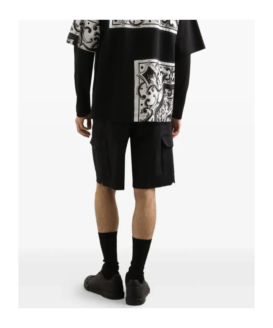 Pleated Cargo Shorts