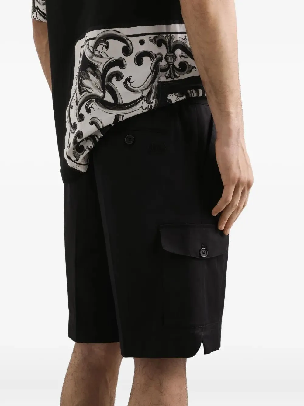 Pleated Cargo Shorts