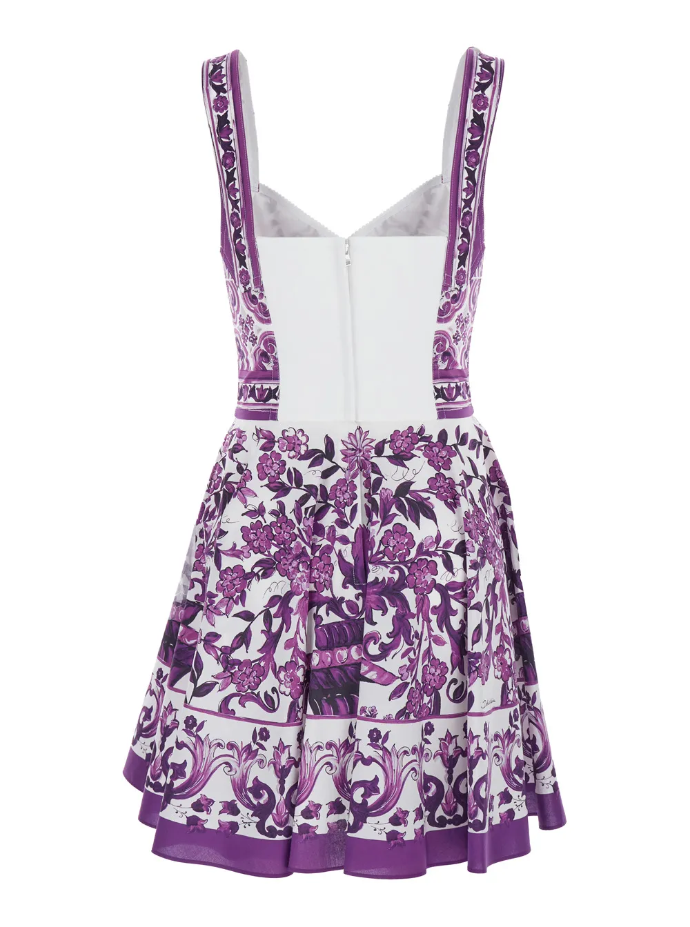 Majolica Printed Sleeveless Mini Dress