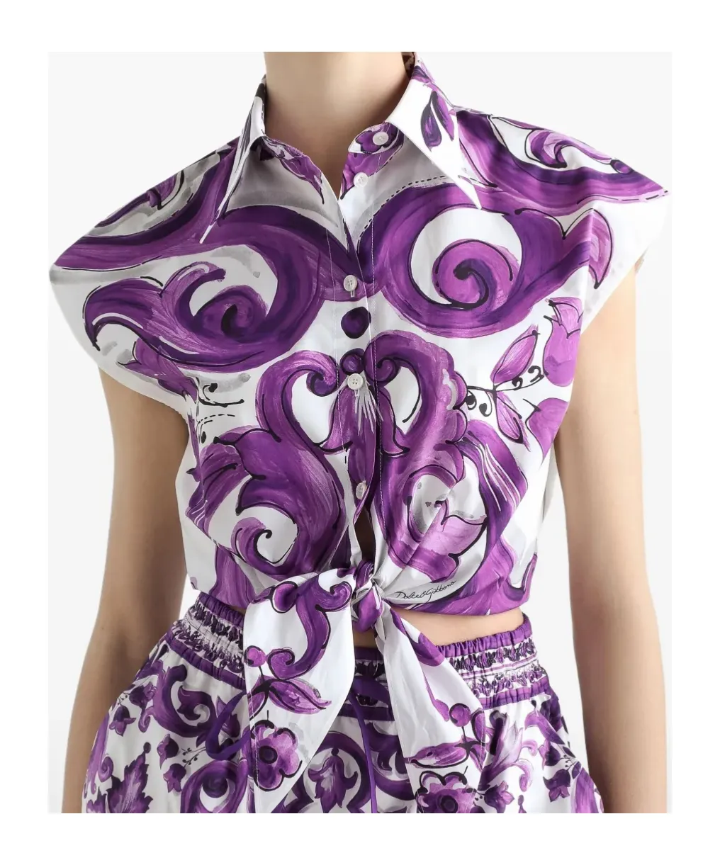 Majolica Printed Poplin Shirt