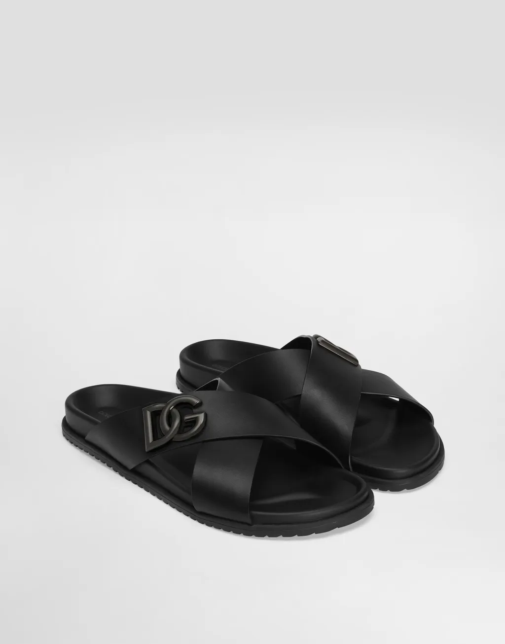 Dg Logo Plaque Sandals