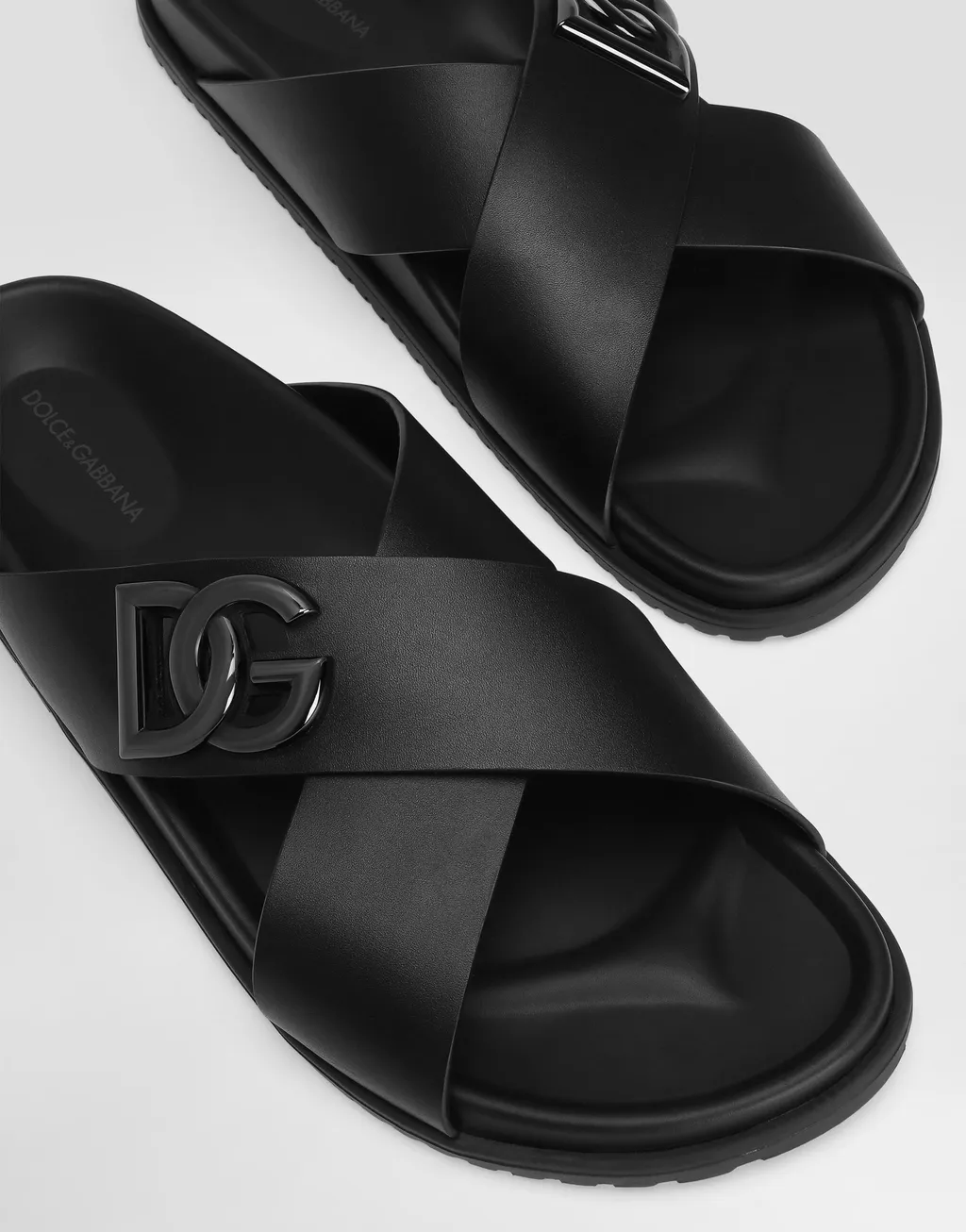 Dg Logo Plaque Sandals