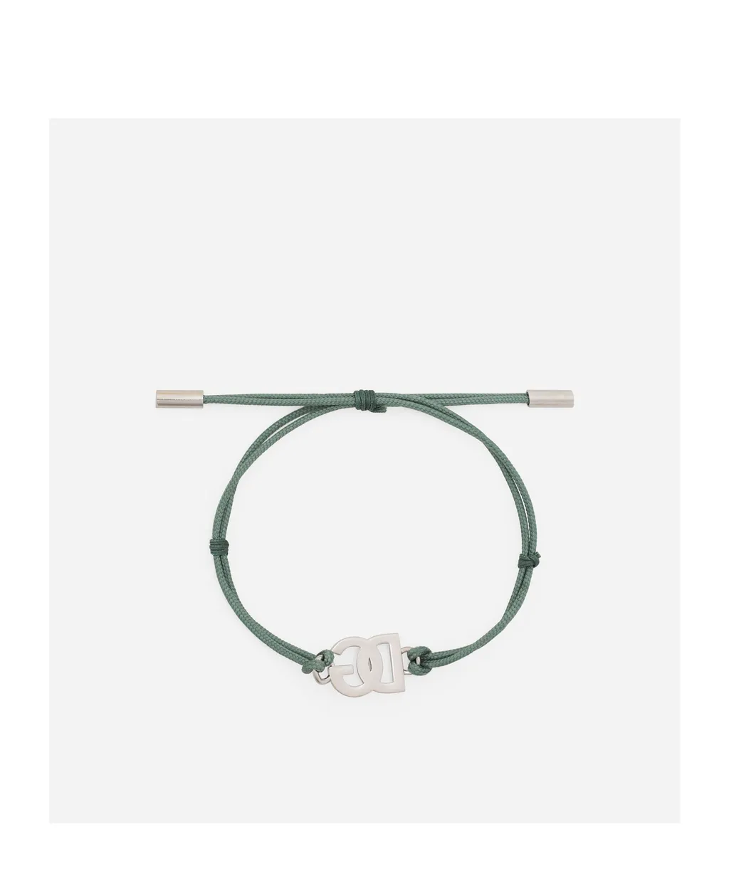Logo Plaque Knot-Fastened Bracelet
