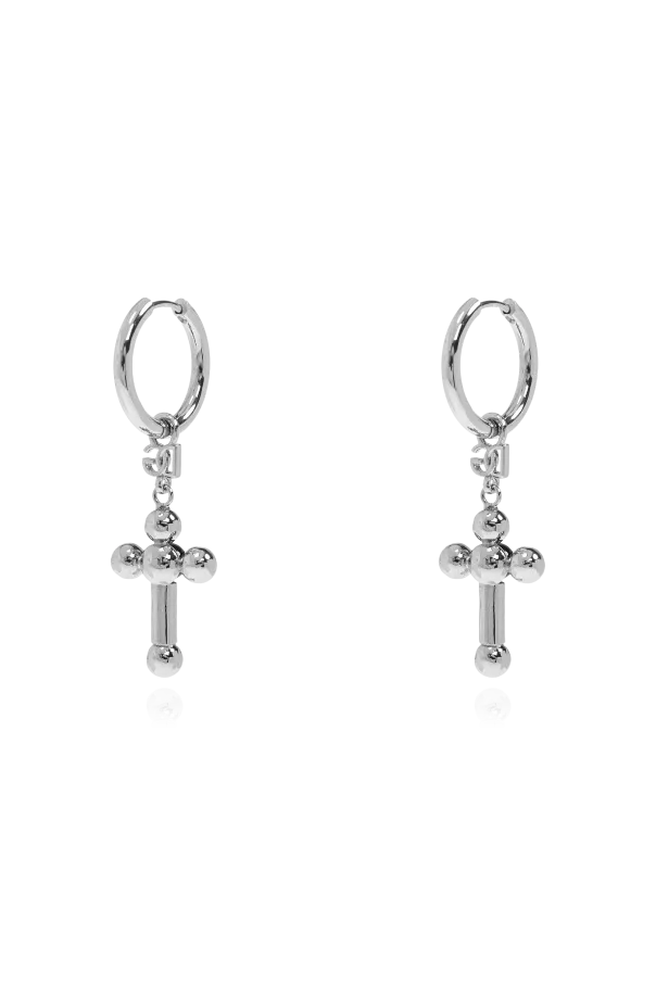 Cross-Pendant Earrings