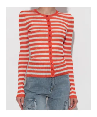 Striped Pattern Cardigan
