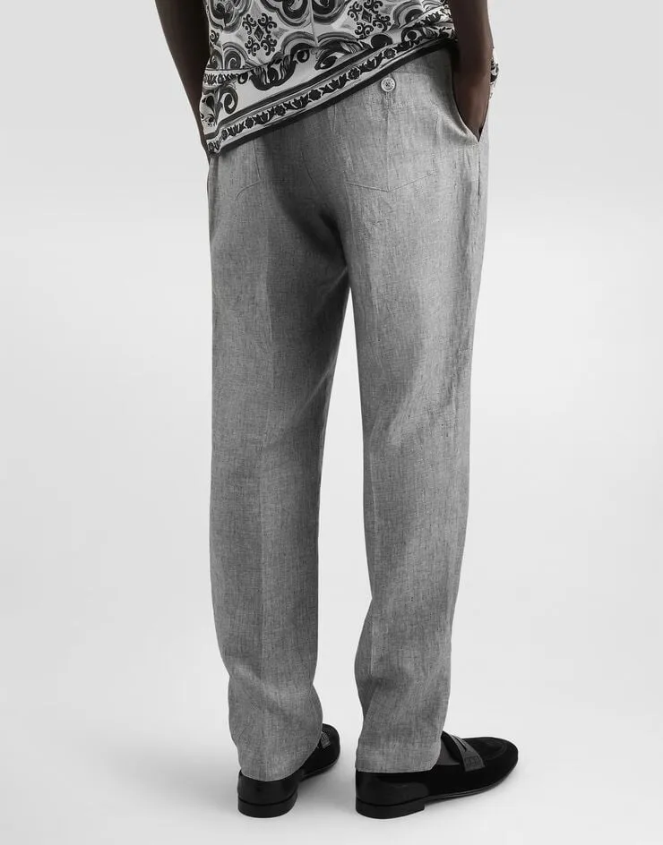 Drawstring Straight-Leg Trousers