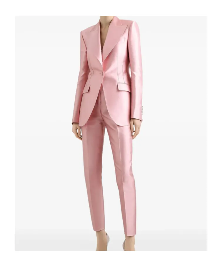 Single-Breasted Satin Jacket