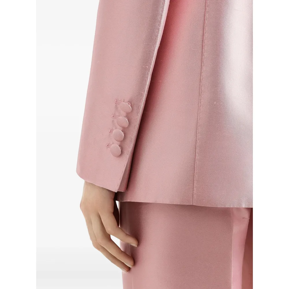 Single-Breasted Satin Jacket