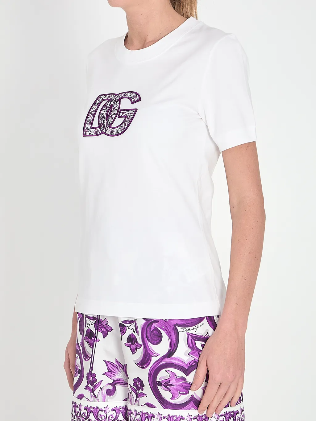 Dg Embroidered Short-Sleeved T-Shirt