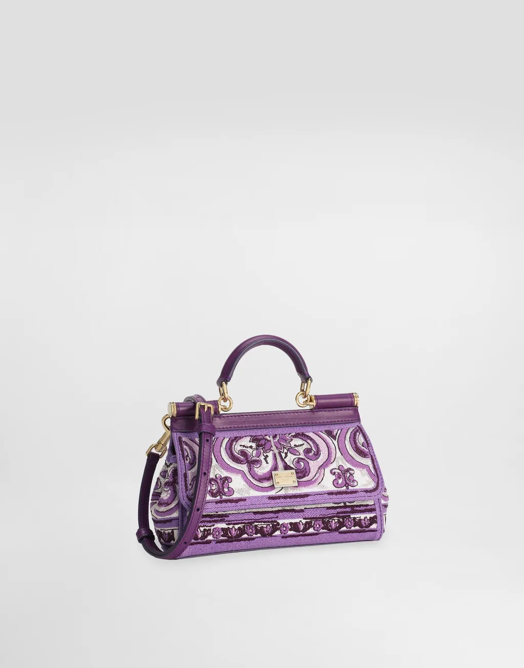 Majolica Embroidered Small Sicily Handbag