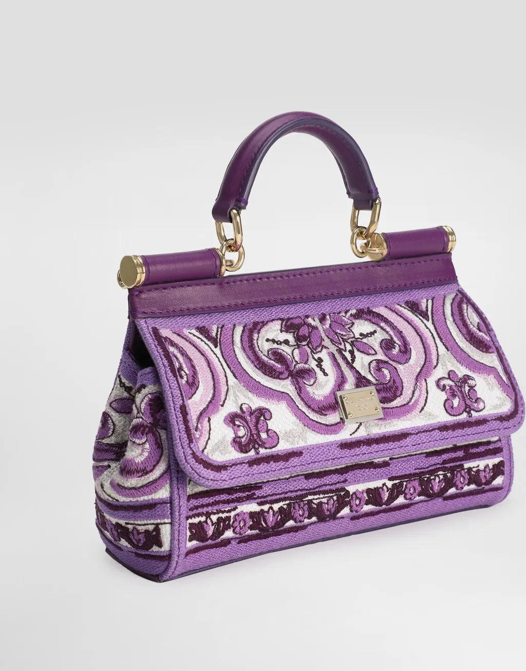 Majolica Embroidered Small Sicily Handbag